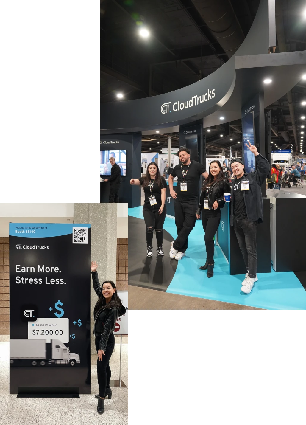 CloudTrucks event booths and supporting materials