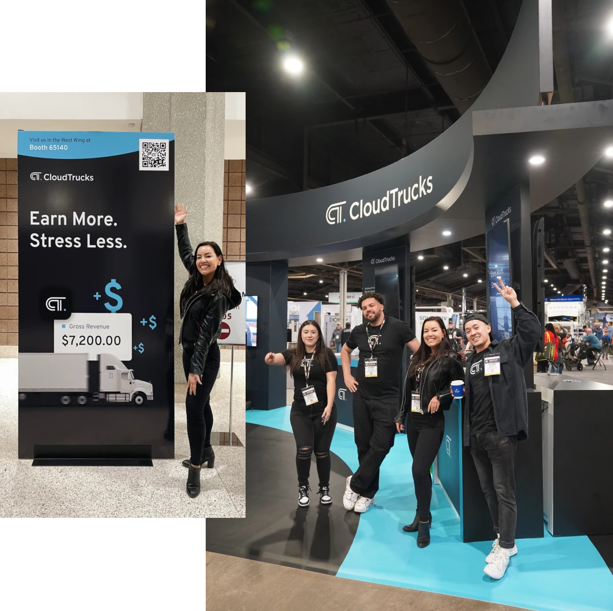 CloudTrucks event booths and supporting materials