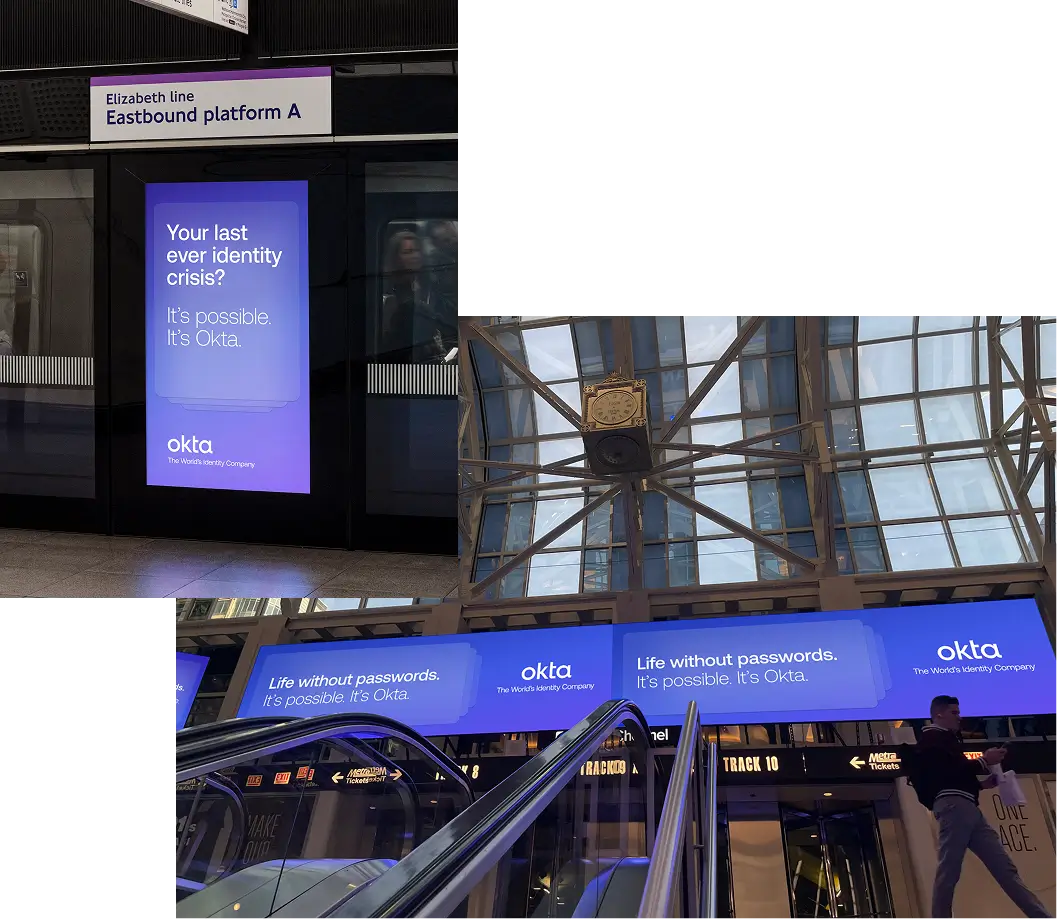 Okta brand campaign OOH