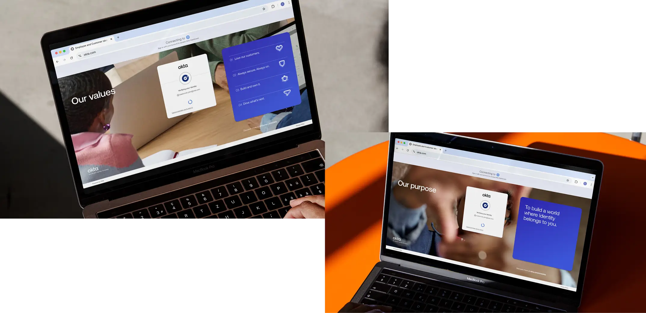 Okta branded login screens