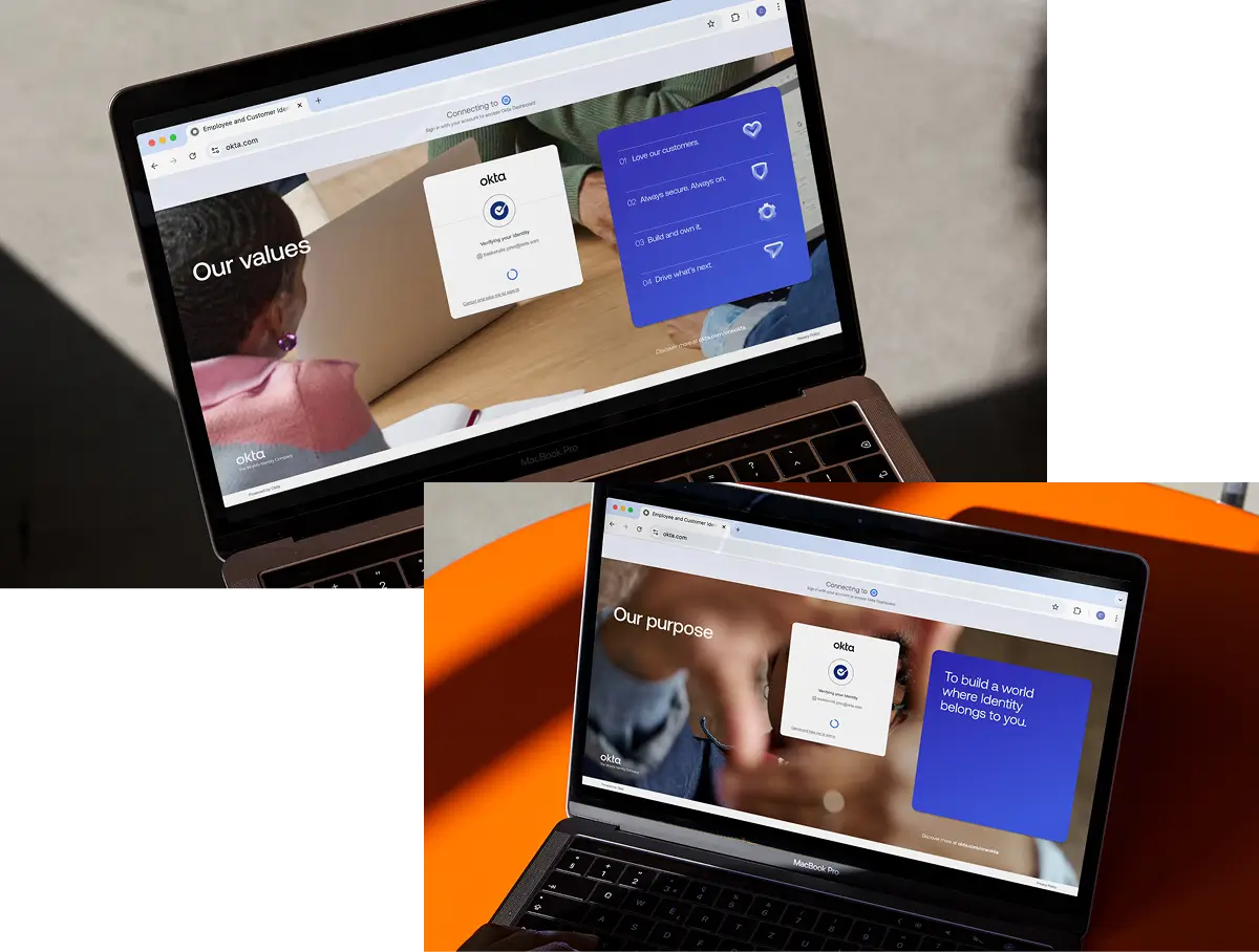 Okta branded login screens