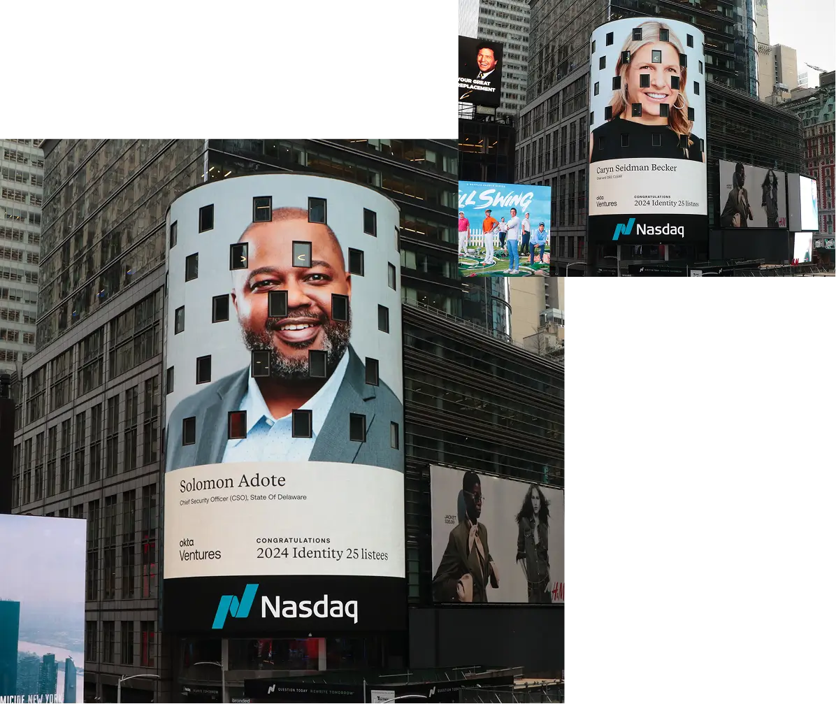 Okta Ventures Identity 25 awards NASDAQ board