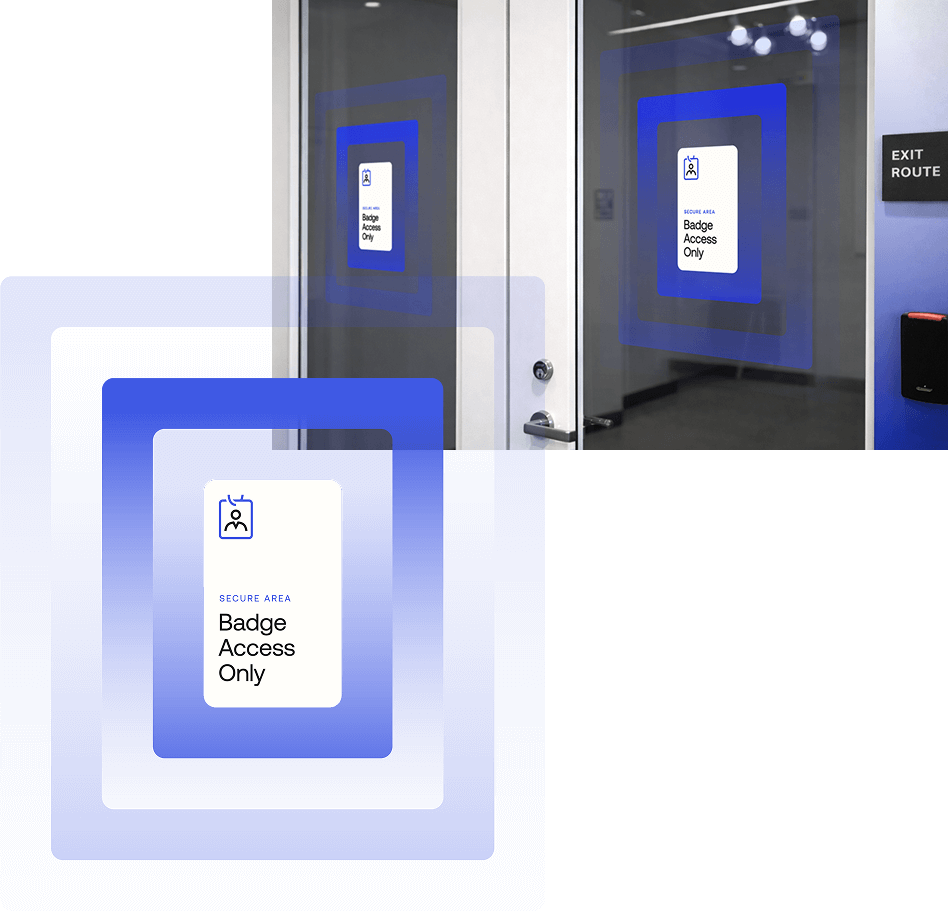 Okta office badge access graphics